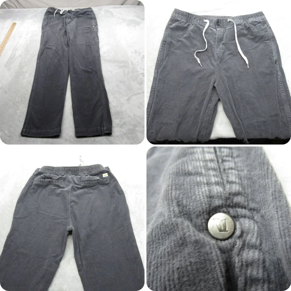 Vuori Optimist Pants Mens Gray Large 31x29 Flex String Corduroy Casual Lounge
